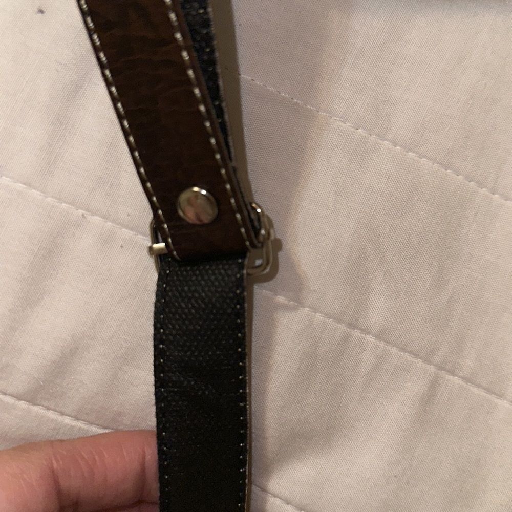 Peruvian Genuine Tooled Graphic Leather Stripe Mini Crossbody Bag - Picture 11 of 12